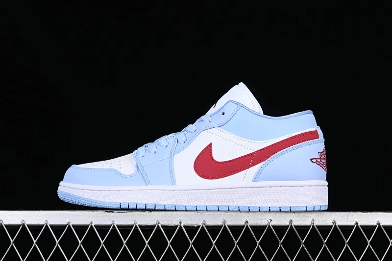 All categories Air Jordan Jordan series basketball shoes Air Jordan 1 Low Z version Air Jordan 1 Low AJ1 Joe 1 white blue red toe low-top cultural casual sneakers DC0774-164